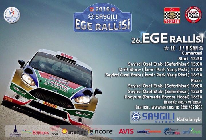 2016 Türkiye Ralli Şampiyonası Saygılı Rulman Ege Rallisi ile Start Alıyor!!!